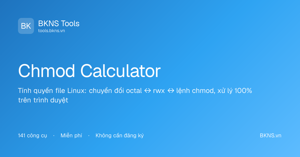 Chmod Calculator - Free online tool | BKNS Tools